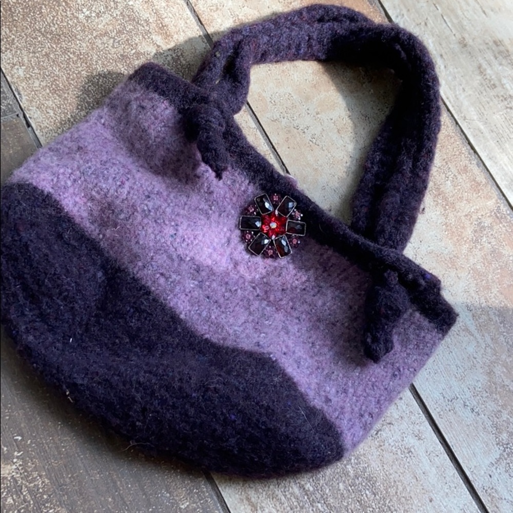 Hand Knit Wool Bag - Picture 7 of 7